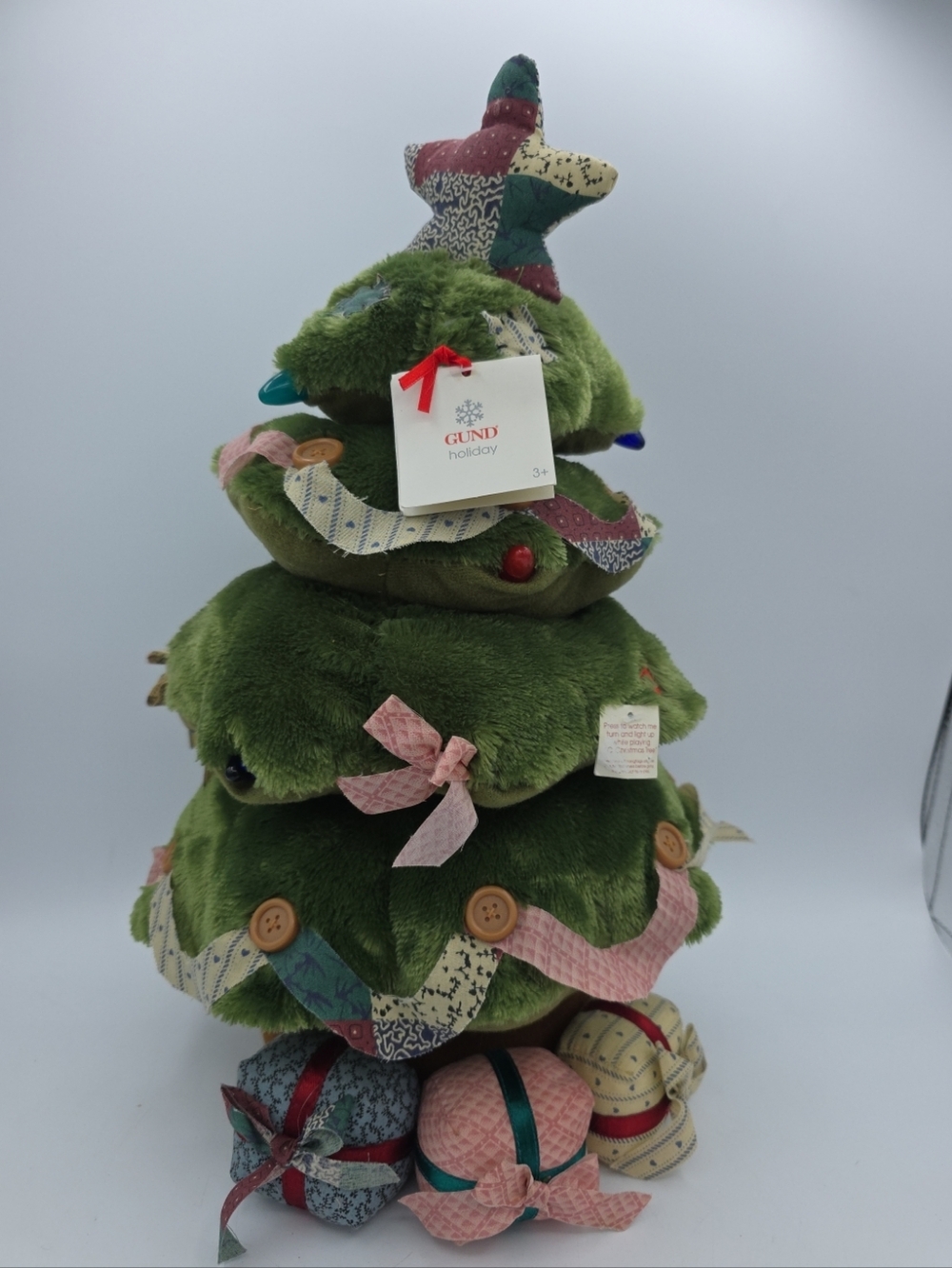 Vintage GUND Christmas Tree Plush Musical Rotating Grandmacore Cottagecore NWT